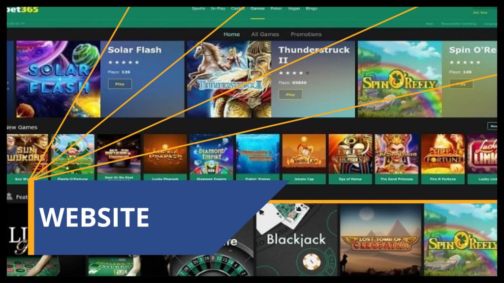 Bet365 official website and its interface